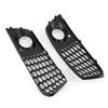 Pair Honeycomb Mesh Fog Light Open Vent Grill Intake 8KD807682 8KD807681 Fit for A4 B8 2009-2012