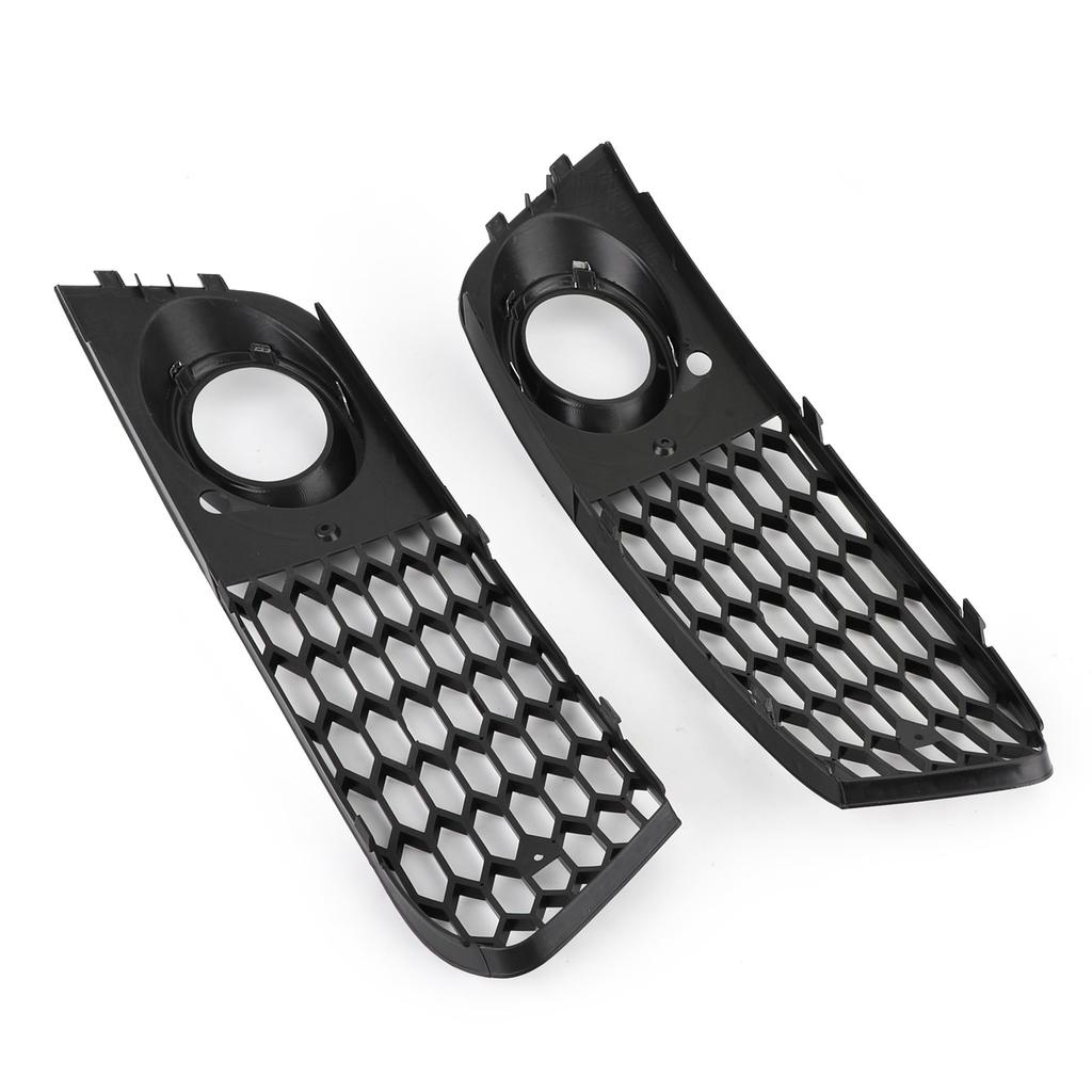 Pair Honeycomb Mesh Fog Light Open Vent Grill Intake 8KD807682 8KD807681 Fit for A4 B8 2009-2012
