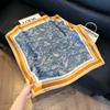 Silk scarf 71 * 71 imitation silk square scarf Korean atmosphere neck silk scarf flower pattern flower polka dot scarf