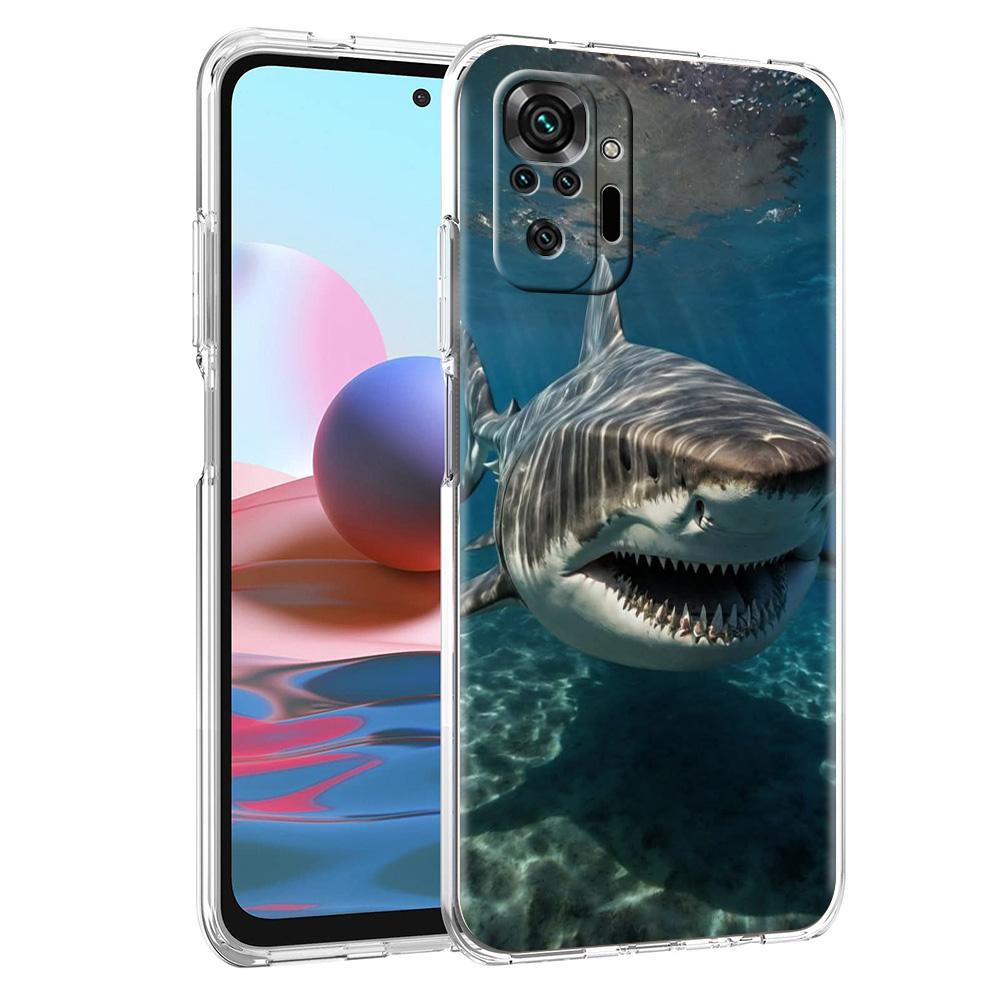 Phone Case For Xiaomi Redmi Note 15 14 5G 13 12 10 11 Pro Plus 4G 14C 13C 12C Soft TPU Cover Shark