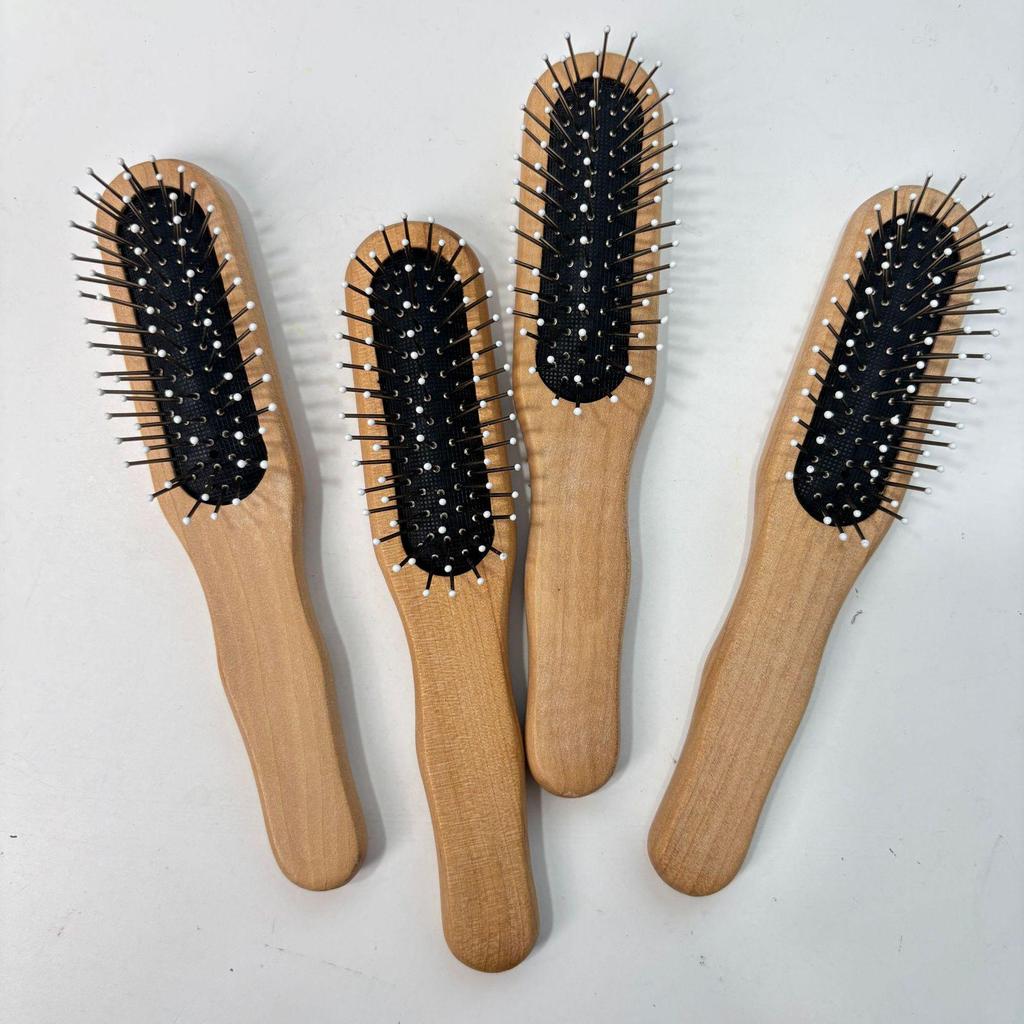 Steel Needle Wooden Air Cushion Massage Comb for Hairdressing and Travel