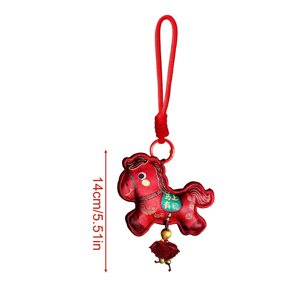 Chinese New Year Ornament 2026 2026 Good Luck Lunar New Year Decor Embroidered Horse Spring Festival Ornament For Kids Friends