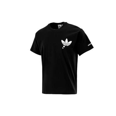 Originals Trefoil Cloud Logo Print Sport Crew Neck Short Sleeve T-Shirt Men Tops Black H16233