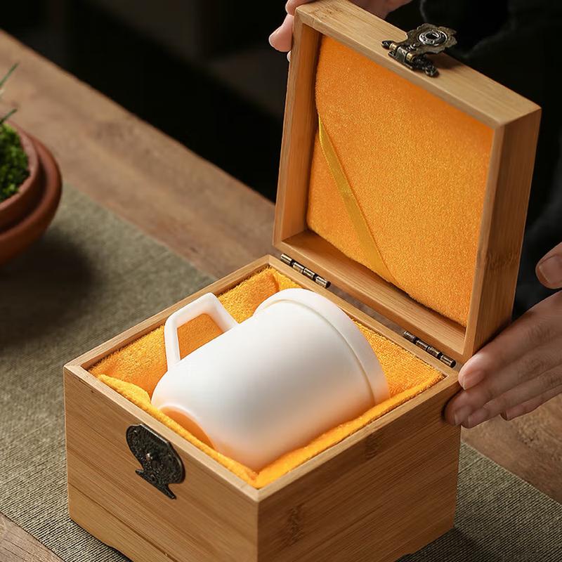 Plain Fired Ceramic Tea Infuser Mug