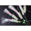 MIX 5PCS/BAG 5 Hooks Sabiki Rigs Saltwater Fishing Lures Bait Rigs Real Fish Skin String Hook Mackerel Glow Sabiki Rigs