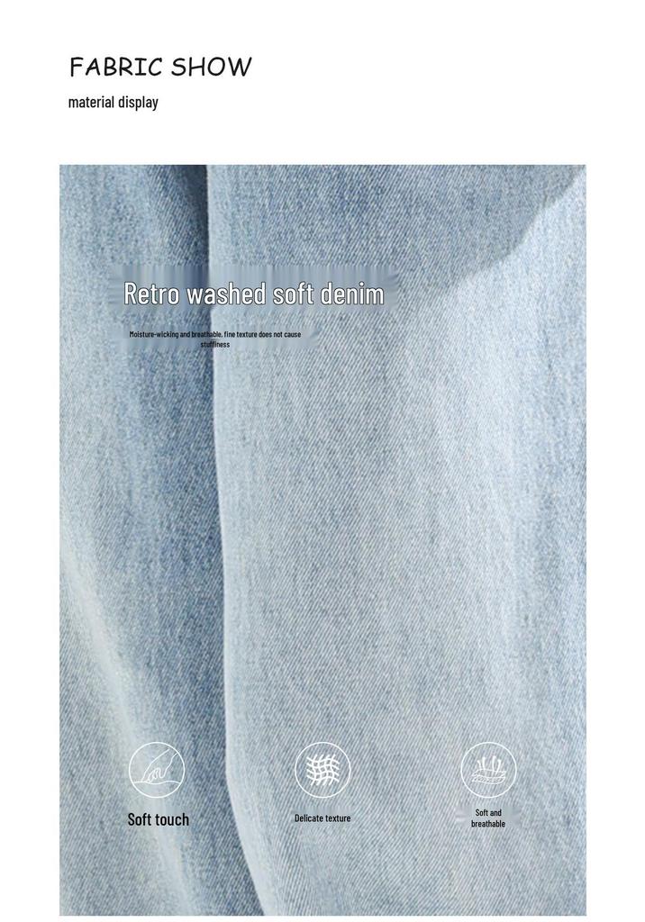 Summer Rhinestone Girls' Wide-Leg Jeans: Loose, Versatile, Straight-Leg Long Pants