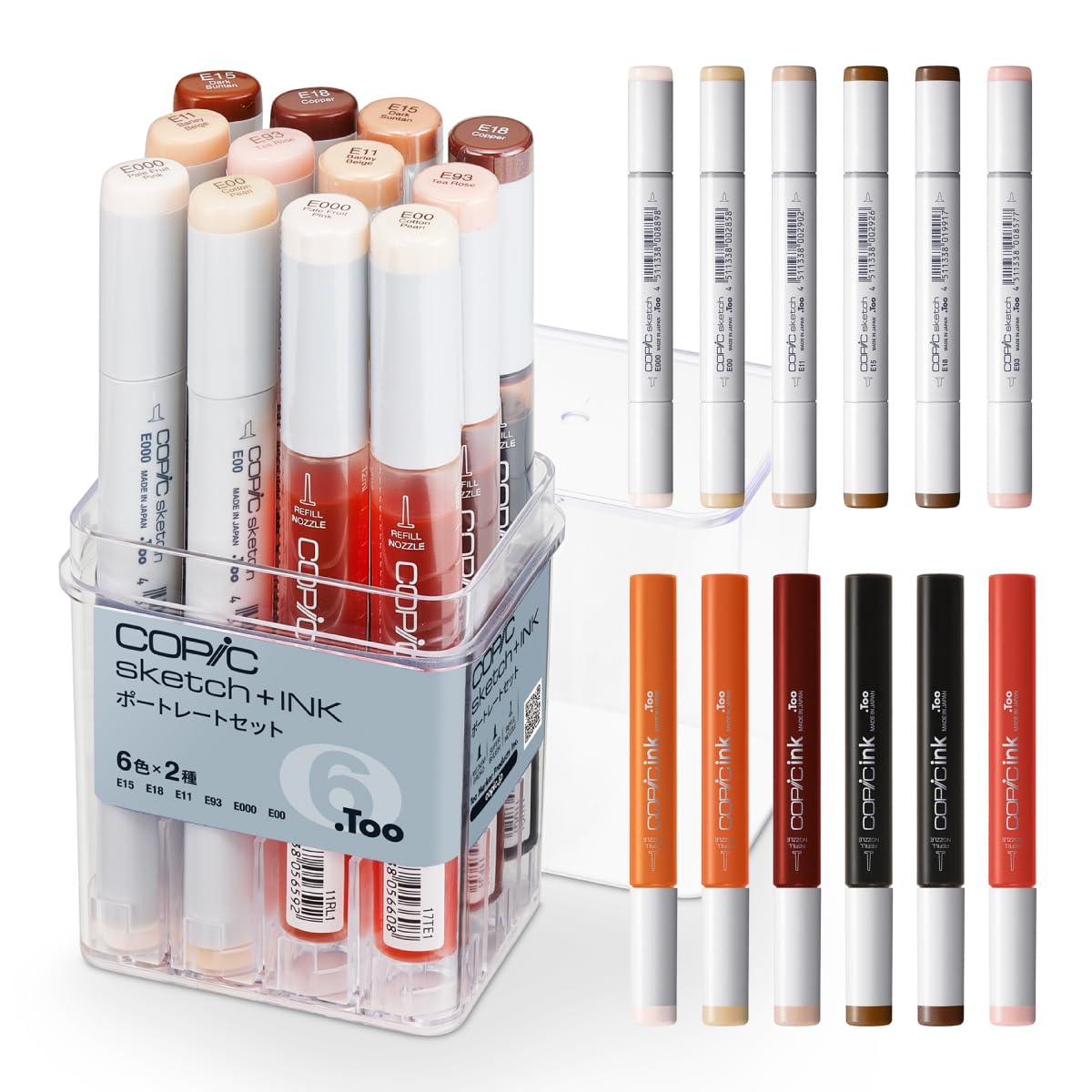 

for portrait Copic Too Sketch Portrait Set Ink Refill Multicolor Illustration Marker Marker Marker Pen Made in Japan [Perfect drawing]