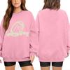 Unisex Lightweight Long Sleeve Neck Printed Pullover Sweatshirt for Men and Women