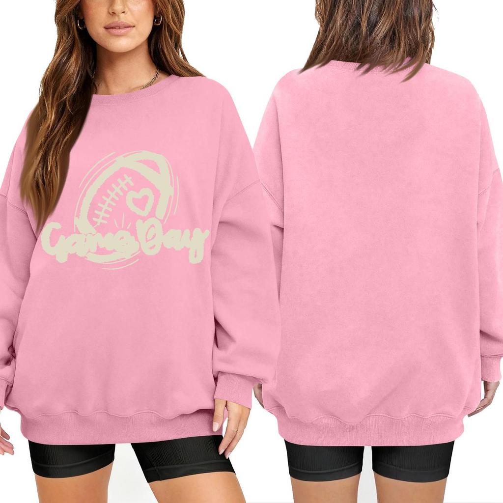 Unisex Lightweight Long Sleeve Neck Printed Pullover Sweatshirt for Men and Women