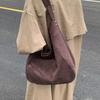 Suede Hobo Bag with Open Top Design Large Capacity Everyday Fashion Shoulder Bag