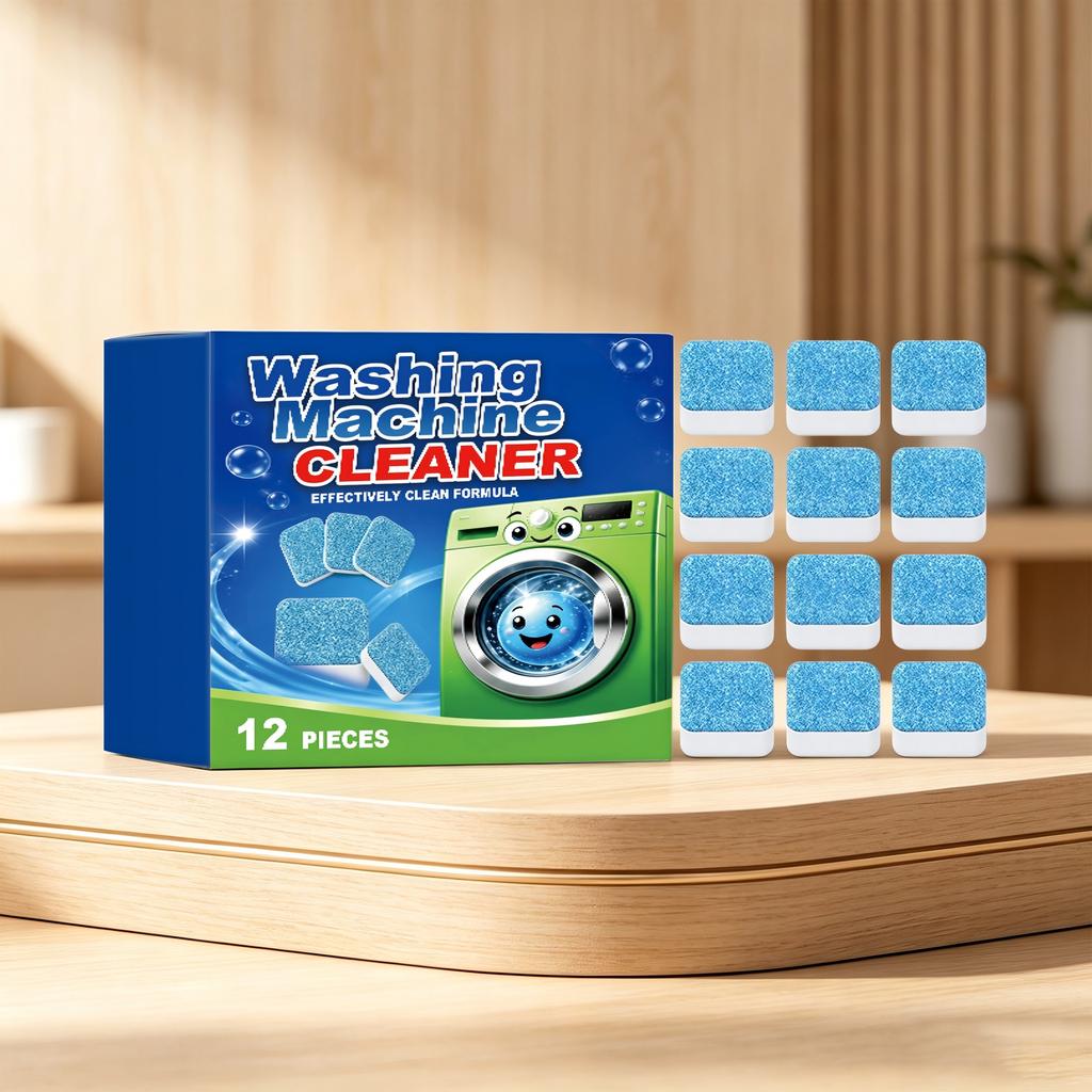 Waschmaschinenreiniger-Tabletten 12 Stück Effektive Reinigungsformel Entfernt Rückstände und Gerüche Sicher für alle Waschmaschinen