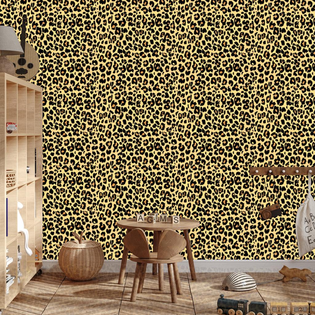 Animal Skin Wallpaper Ochre and Gold for Living Room and Bedroom 50x1000