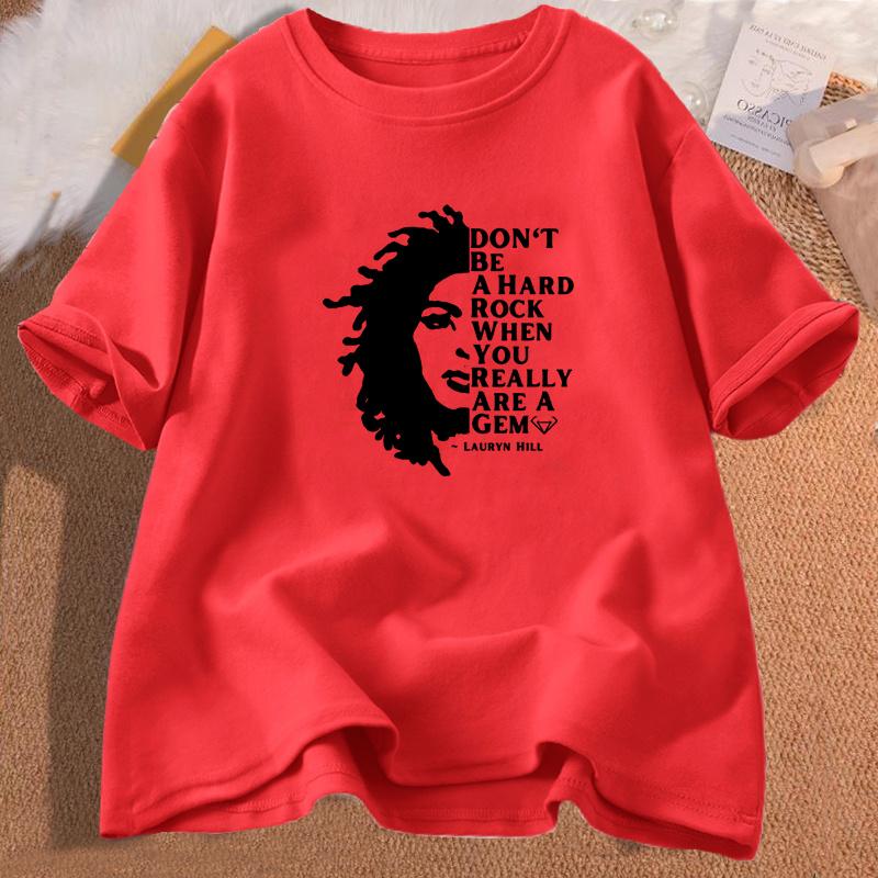Lauryn Hill T Shirt Rap Music Cotton Short Sleeve Tees Hip Hop Music Rock Fugees Tee Streetwear Unisex Oversized Clothing Tshirt S