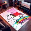 Custom personalization Peppa Pig Print Area Rug - Soft, Washable Non-Slip Indoor Mat,Living Room,Home&Office Decorative Rug