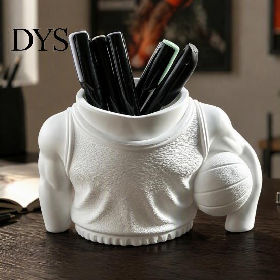 Sports Decor for E-sports Table Basketball Player Pen Holder, 3D Printed Themed Desktop Organizer, Holder Funny Pencil Cup, Novelty Gift Fans