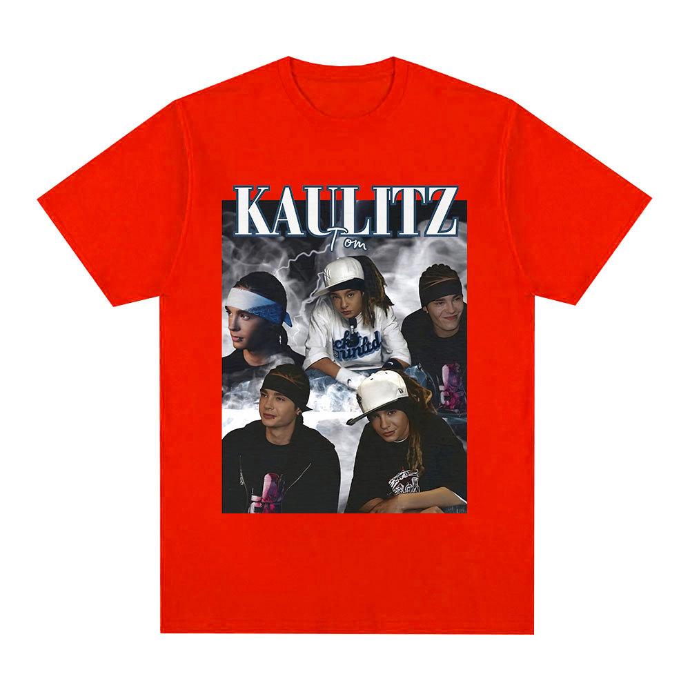 Rock Band Tokio Hotel Tom Kaulitz Graphic T Shirt Men Anime Summer Personality Casual 100% Cotton Short Sleeve T-shirt