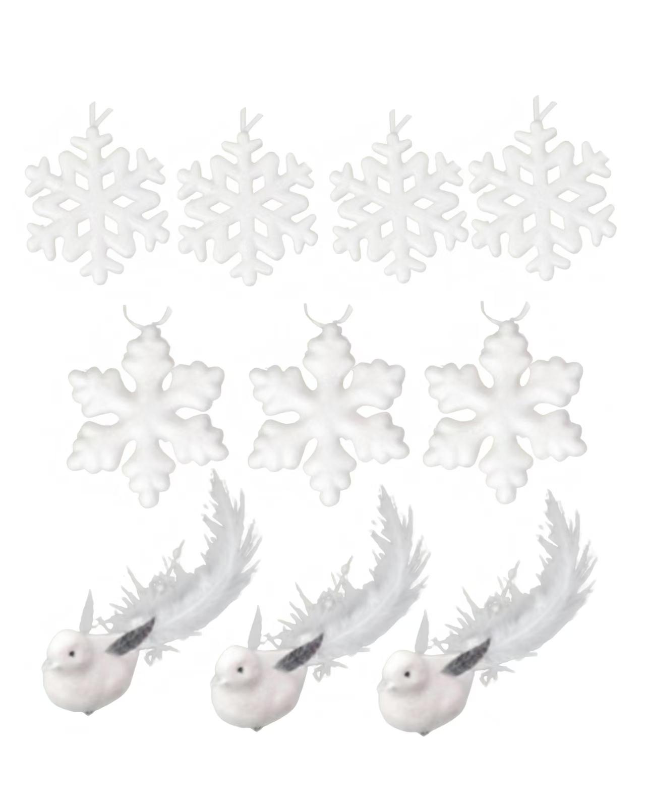 

Christmas Tree Decoration Hanging Ornaments Christmas Tree /Ornaments Snowflakes Birds For Festive Holiday Decoration Christmas