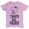 Looney Tunes T-Shirt: That's All Folks (Purple) OFFICIAL NEW
