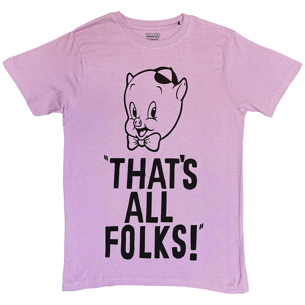 Looney Tunes T-Shirt: That s All Folks (Purple) OFFICIAL NEW M