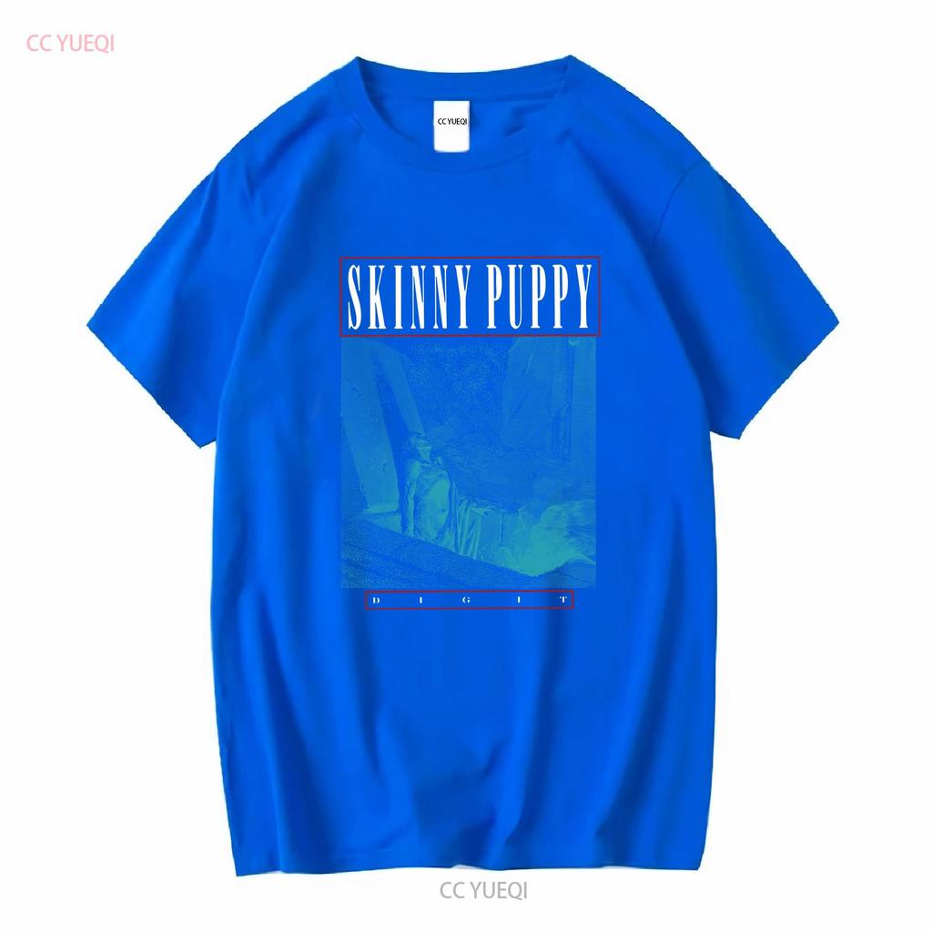 80s 90s Skinny Puppy Band T Shirt Long or Short Sleeves Vintage Washed Top For Everyday Wear Unisex Designer Clothes Slightly