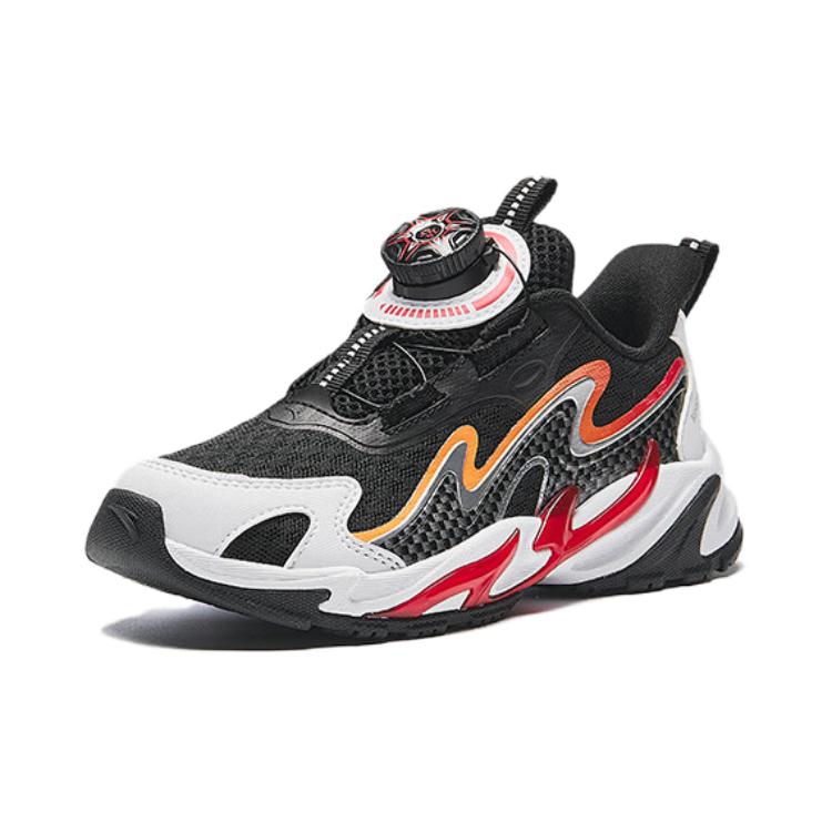 Anta Kids Fabric Fashion Versatile Simple Trendy Non-Slip Wear-Resistant Low-Top Kids Running Shoes Kids sneaker Black White Red 312439921-2