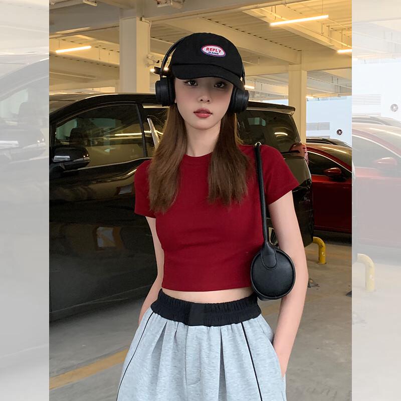 La Chapelle Women s Slim Fit Cropped T-shirt XL