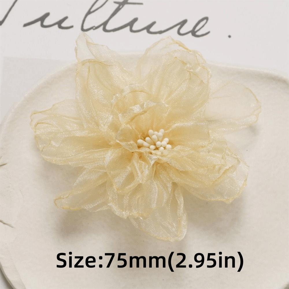 Pink Color Organza Flower Fabric Flower Clothing Accessories Wedding Dress Accessories Wedding