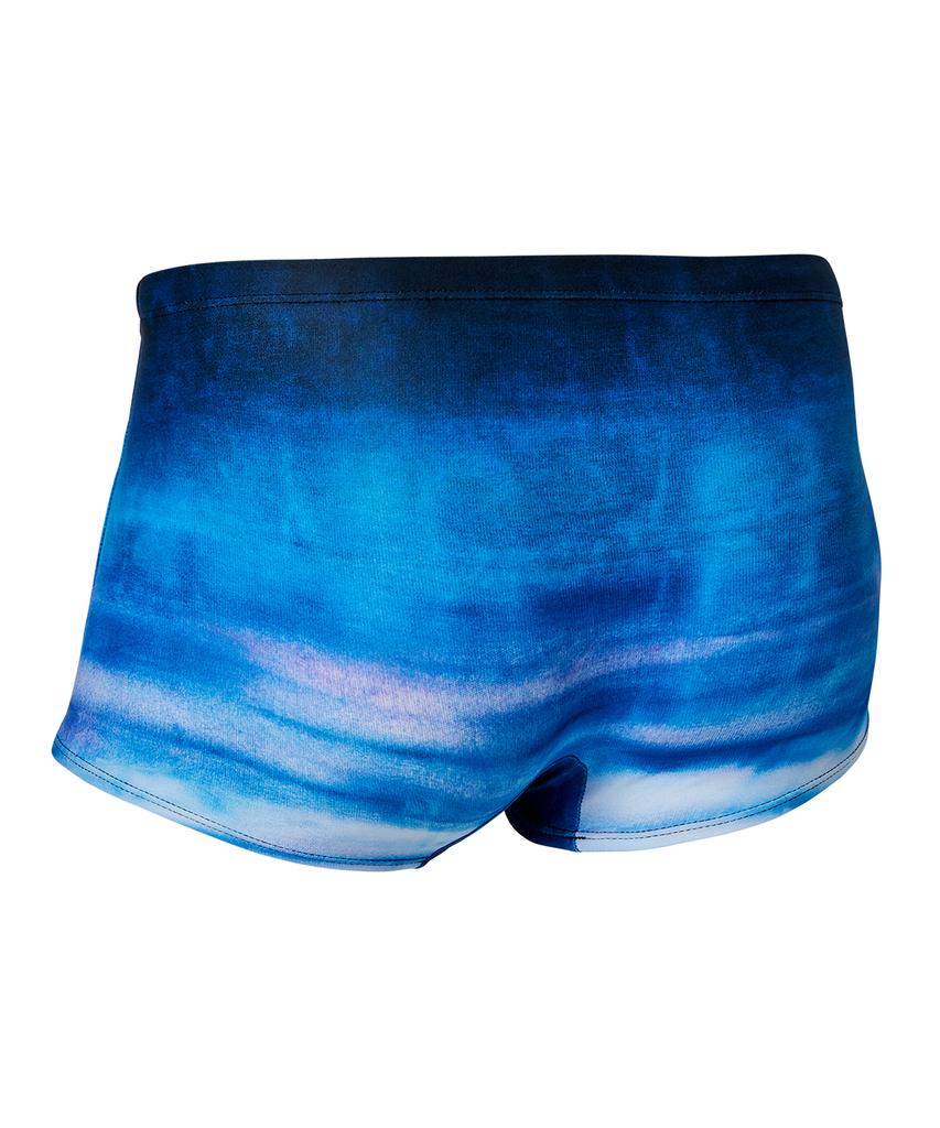 Laelliseupocheu [Osmr679 Blu] Ocean Short Square Men'S Swimsuit Blue
