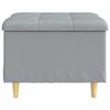 Storage Ottoman with Cushion Light Grey 60 x 60 x 45 cm Fabric