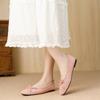 Y791-1 French 2025 Summer Bow Soft-soled Ballet Shoes Versatile Square Head Thick Heel Single Shoes Mary Jane Shoes Women