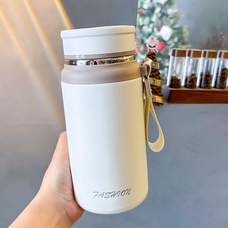 Capacity Thermos Cup 316 Stainless Steel Water Cup for Women, New 2023 Model with Tea Infuser, Portable Tea Brewing Cup for Men, Temperature Display