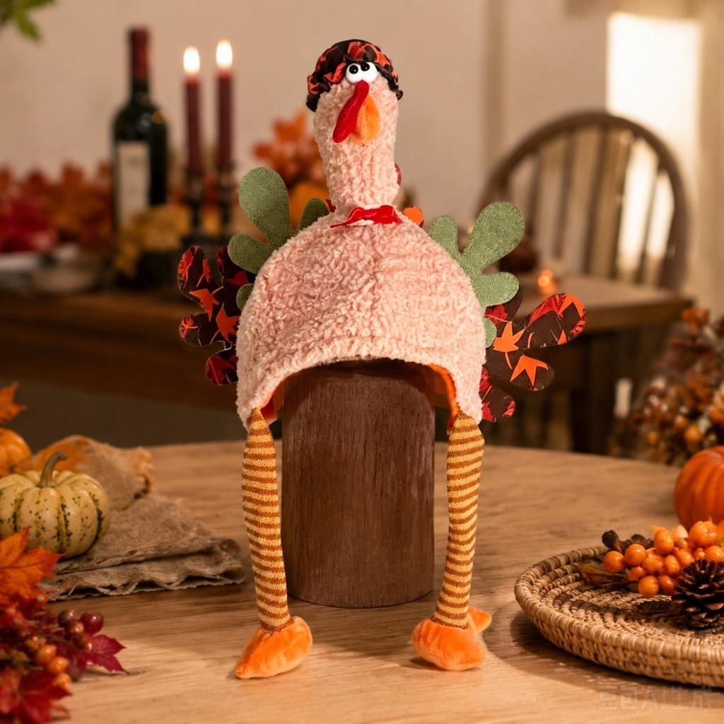 Thanksgiving Truthahn Plüsch Kostüm Hut für Männer und Frauen Lustige Feiertagsparty Neuheit