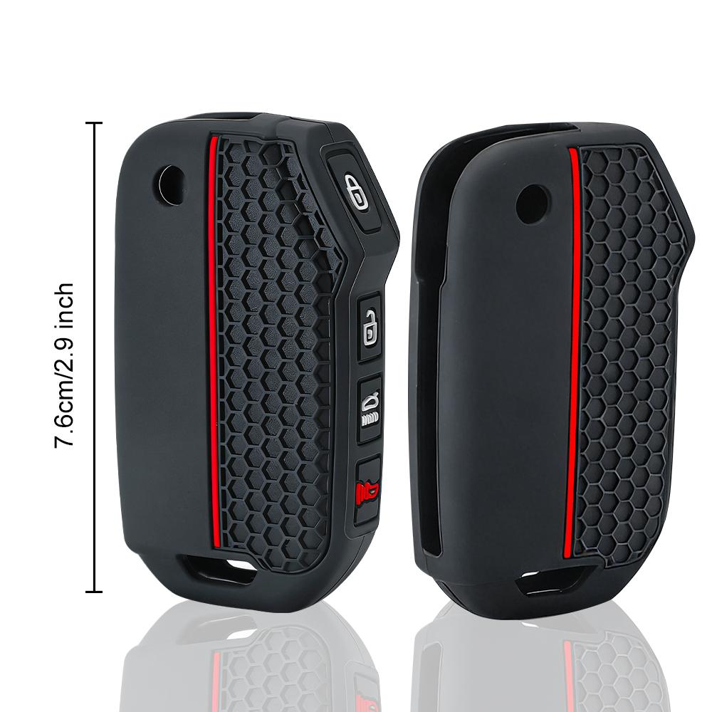 Silicone Car Key Case Cover Shell Fob For KIA Sportage R GT Stinger GT Sorento Ceed CD Cerato Forte 2018 2019 Accessories Holder