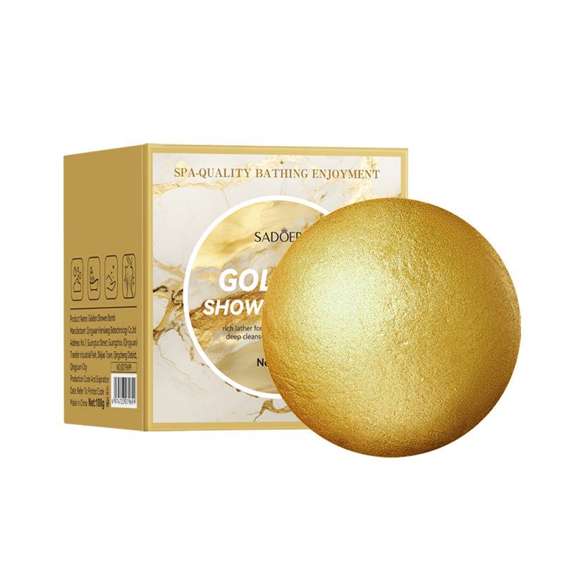 

Gold Bath Salt Ball 100g (Sunken Ball) Deep Cleansing Body Bath Salt Ball Skin Care Products 100g