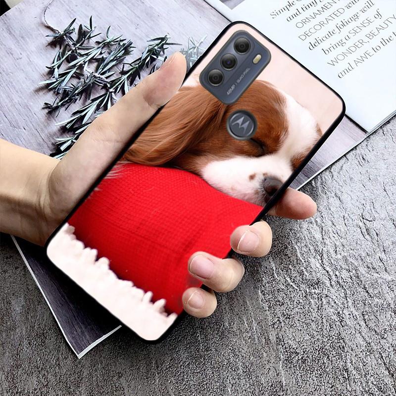 Custodia Carina per Telefono con Cuccioli di Cane per Motorola Moto G 5G G50 G60S G100 G Stylus G9 G8 G7 Power G Pure G8 Play G7 Plus G60