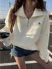 Women's Trendy Lapel Zipper Hoodie: Versatile Autumn/Winter Style