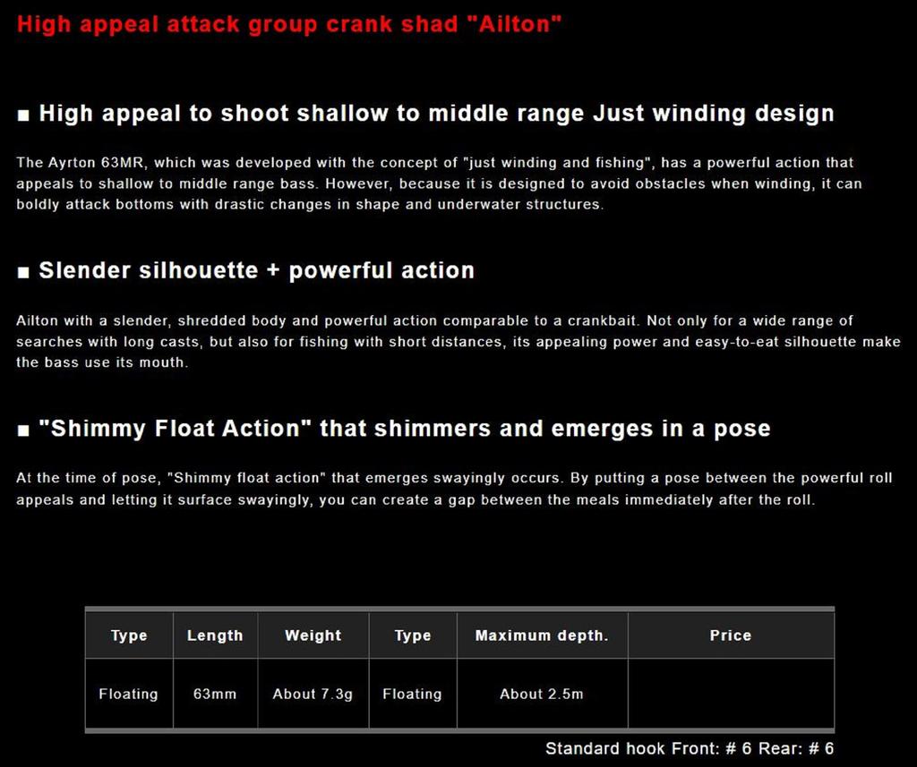 Gan Craft Ayrton 63MR Floating Lure 14 (5051)