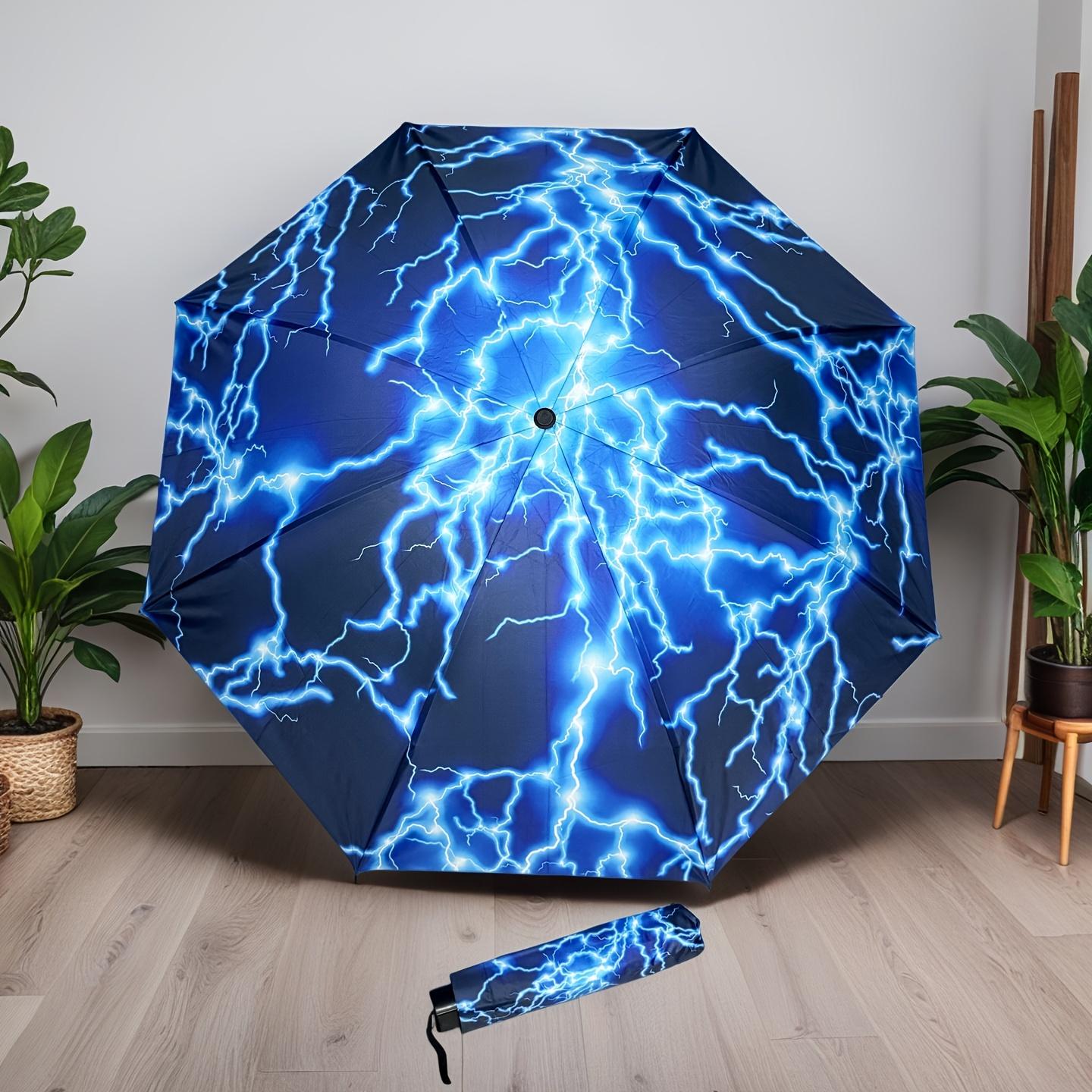 

New Cool Football Lightning Print Folding Umbrella