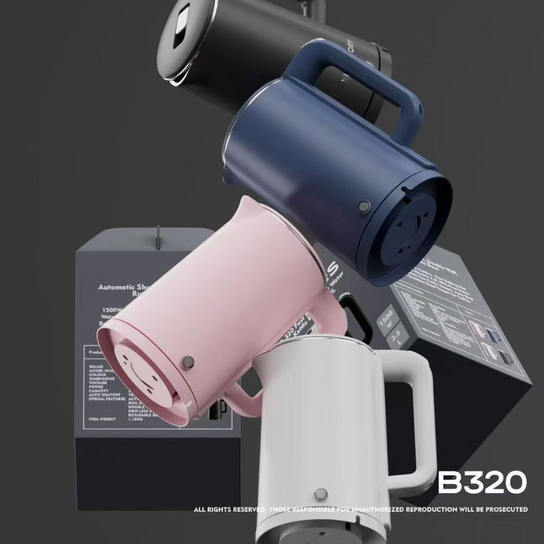 

Electric Kettle - Food-Grade Stainless Steel, Double-Layer, Anti-Scald with Auto Power-Off & Quick-Heat Features See description