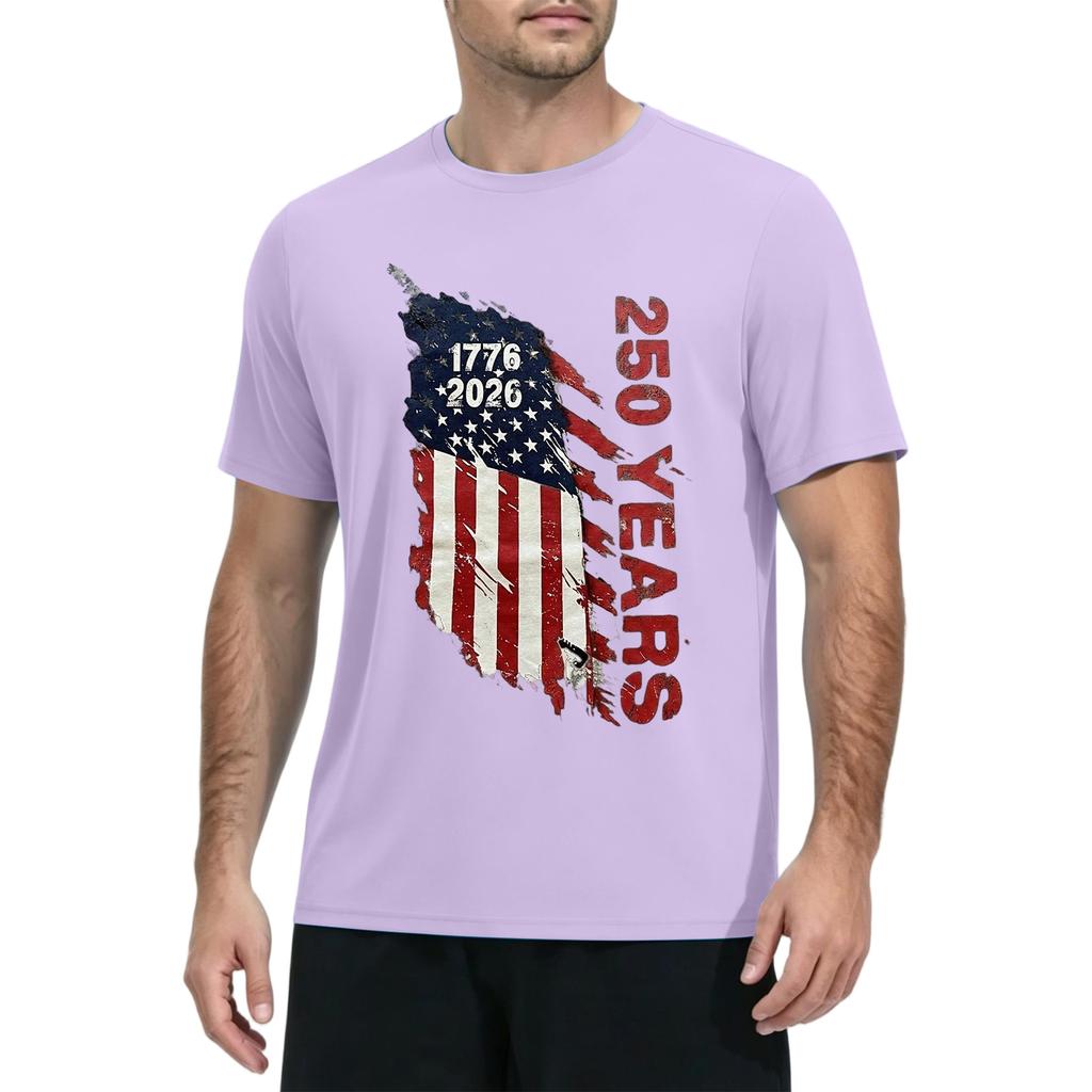 Men's Quick Dry Short Sleeve T Shirt Lightweight Athletic Fitness Tee Breathable Moisture Wicking Workout Top