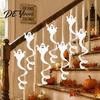 Realistic Paper Ghost Decor for Party 8 Pcs Halloween Hanging Swirl Decoration, Spooky White Ceiling Ornaments Home Swirls Streamers Office