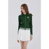 GOXO Knit Cardigan Classic Logo Green