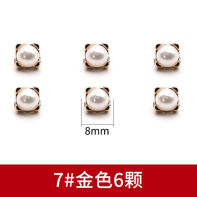 Perleťové knoflíky na košili Všestranné kulaté kovové zlaté knoflíky Dámské oblečení Košile Svetr Knoflíky