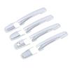 Car Upgrade Chrome Silver Carbon Fiber Door Bowl Handle Cover For Mitsubishi Pajero  Cars Accessories