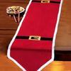 1PC 180*35CM Christmas Holiday Santa Claus Tablecloth Embroidered Table Runner