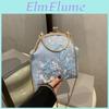 Modern Chinese Style Small Square Clutch With Lock Closure For Daily Use