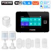 FUERS G64B 4G WiFi Home Security Alarm System Temperature Humidity Display PIR Motion Work with Tuya Smart App 4.3 Inch Screen