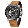 Benyar 5120 Watches Relojes Hombre New Men's Business Alloy Casual Stainless Leather Strap Quartz 5120 Wristwatch Fashion Watch