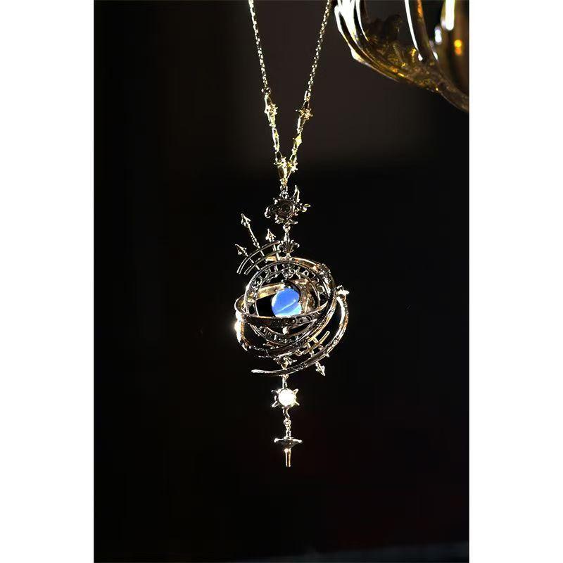 Constellation Celestial Ball Astrograph Retro Necklace Starry Secret Jewelry Accessories Simple Advanced Design Fashion Necklace