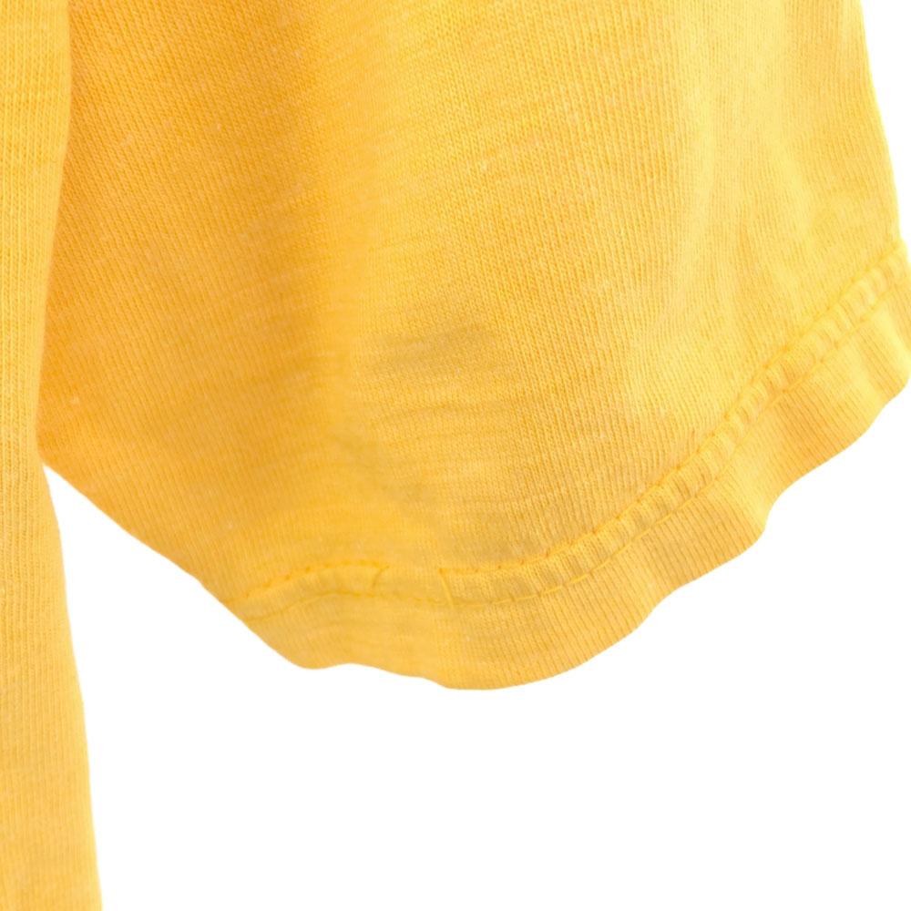 BRITTANIA Made in USA Five-quarter sleeve V neck T-shirt S yellow Men's Used